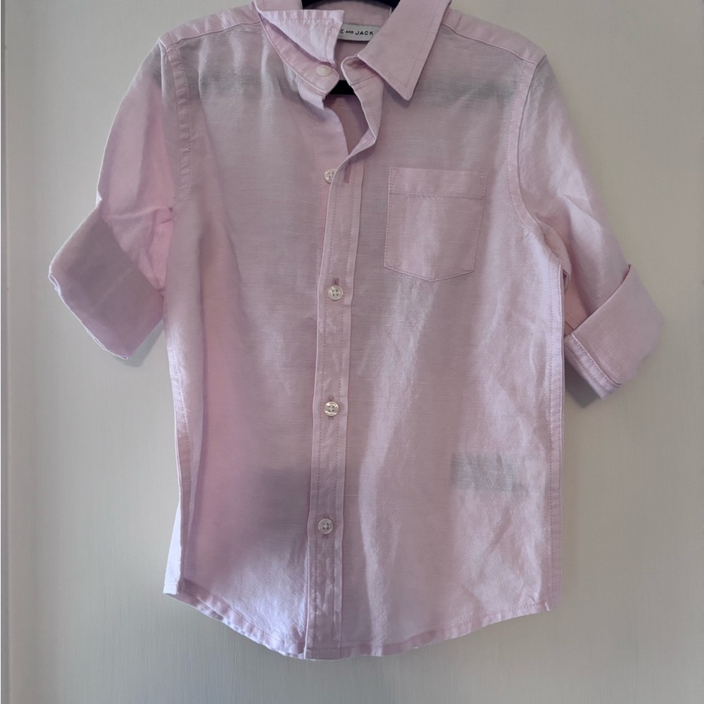 Janie and Jack Light Pink Button Down Shirt